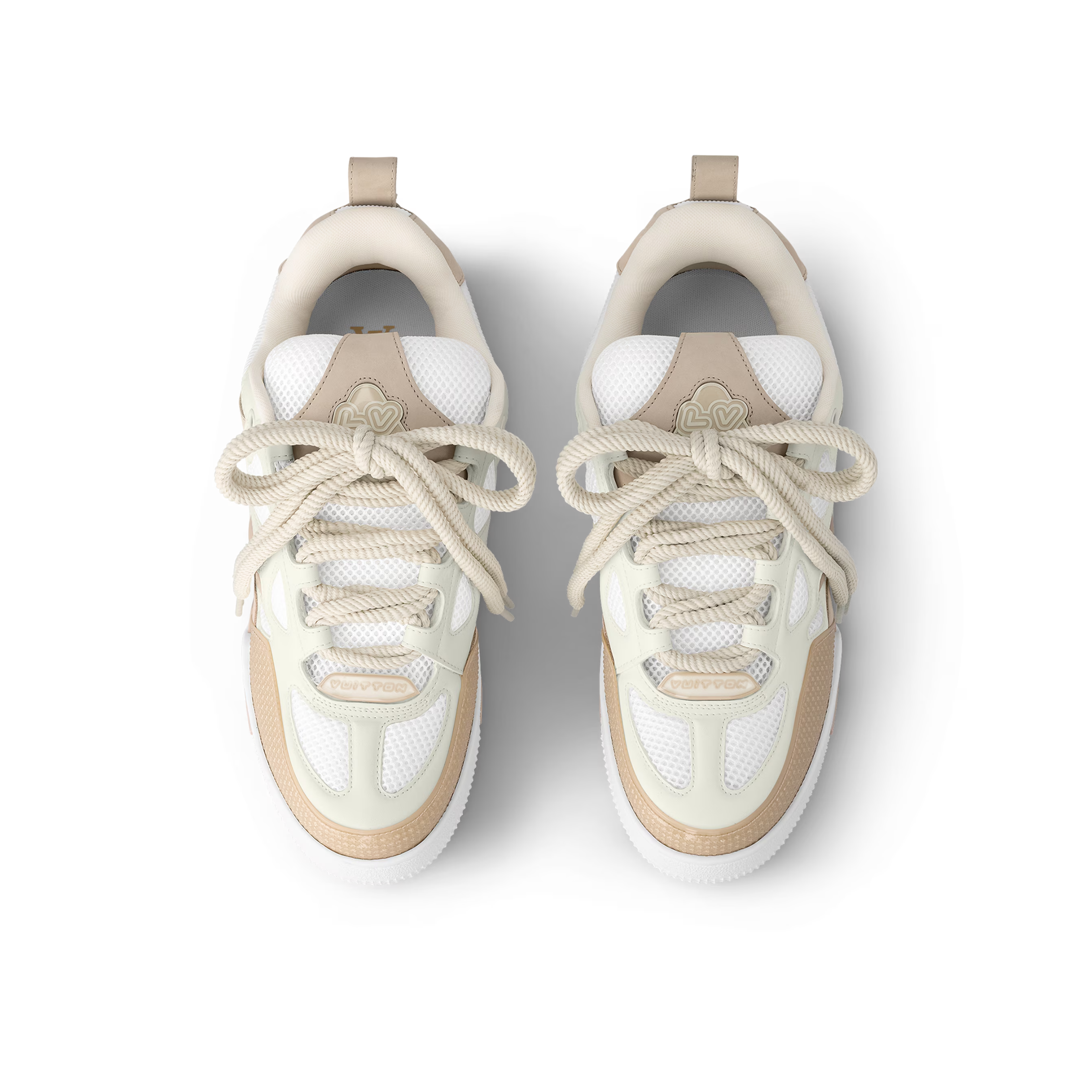 LV SKATE BEIGE & WHITE SNEAKERS