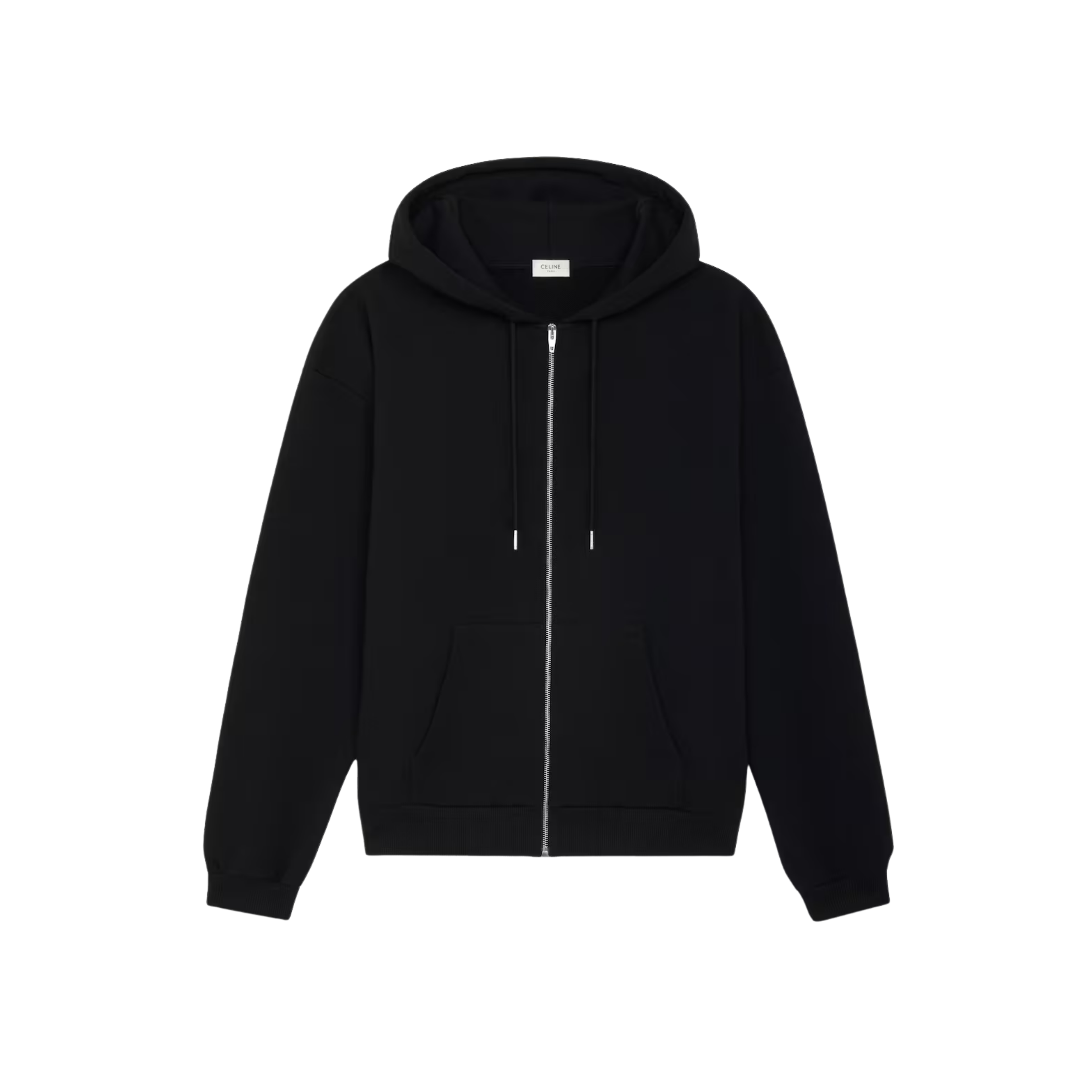 CELINE ZIPPED HOODIE IN COTTON FLEECE