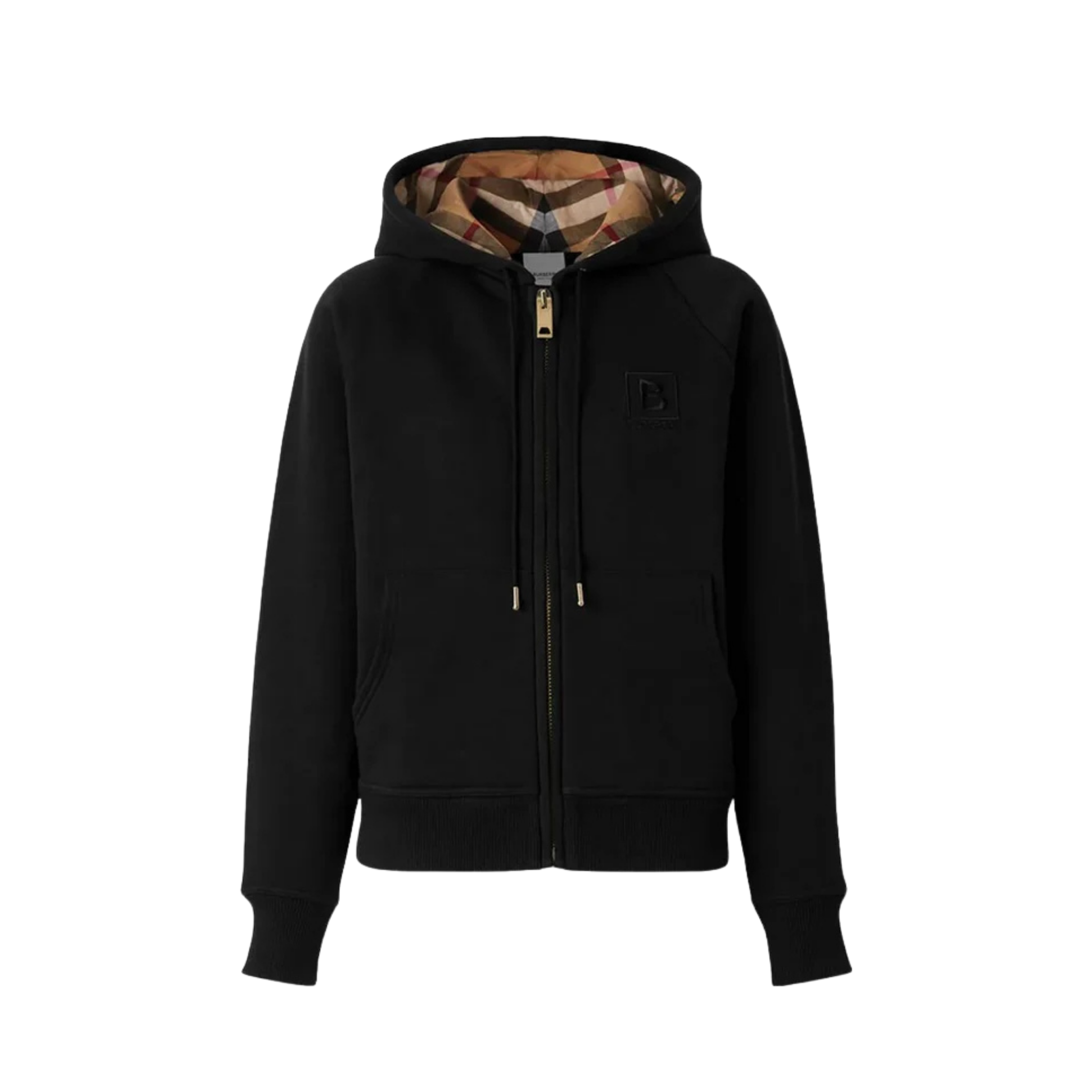 BURBERRY BLACK ZIP HOODIE