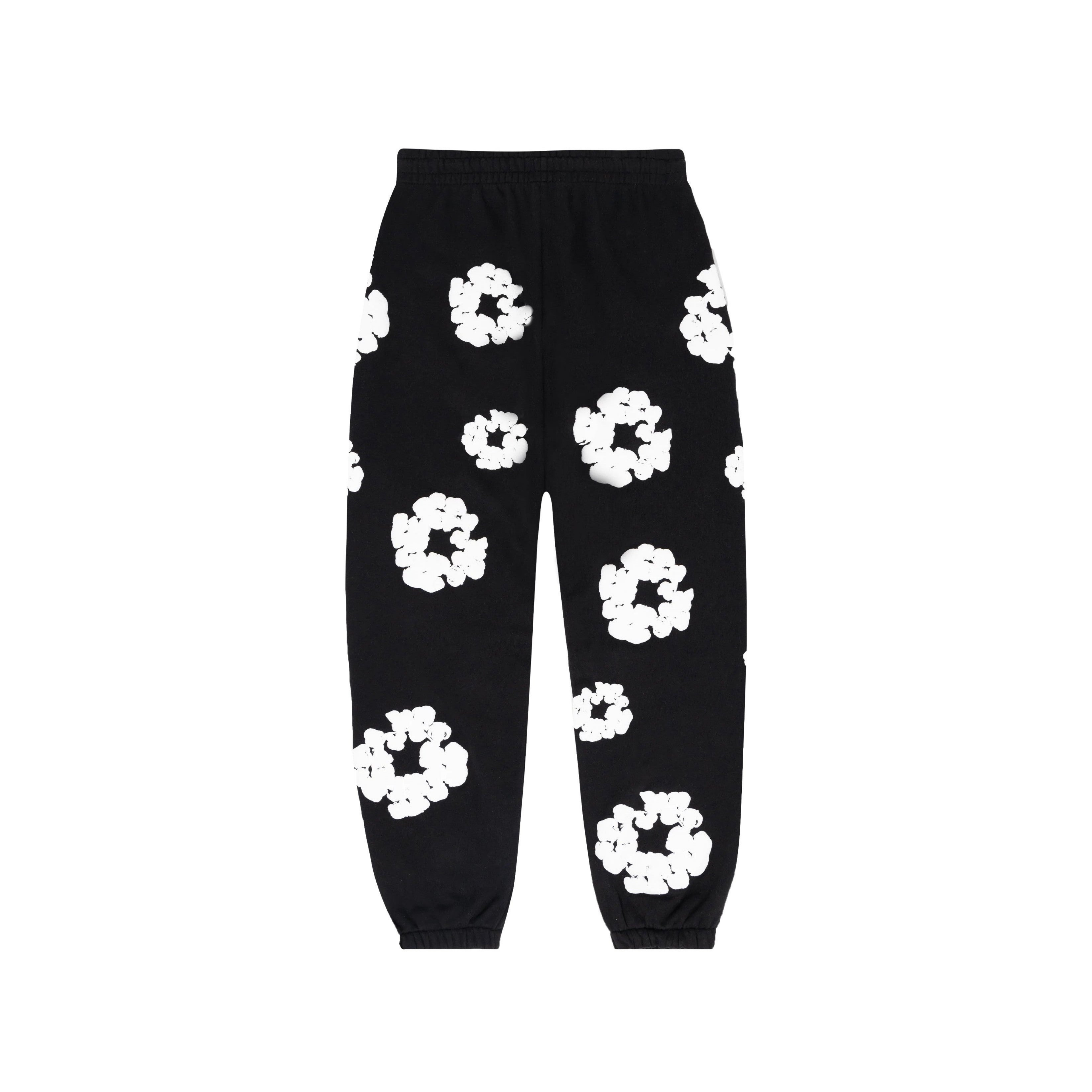 DENIM TEARS BLACK COTTON SWEATPANTS