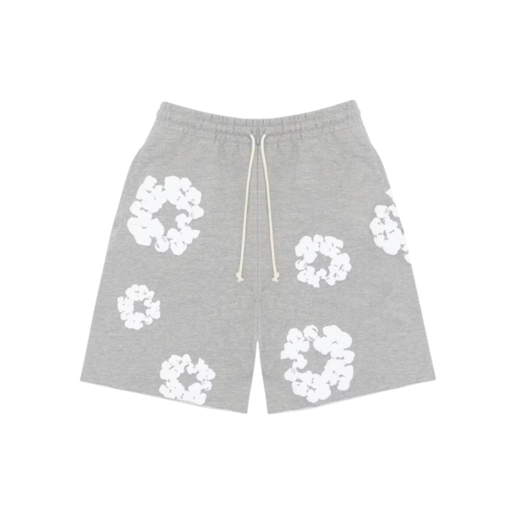 DENIM TEARS THE COTTON WREATH GREY SHORTS