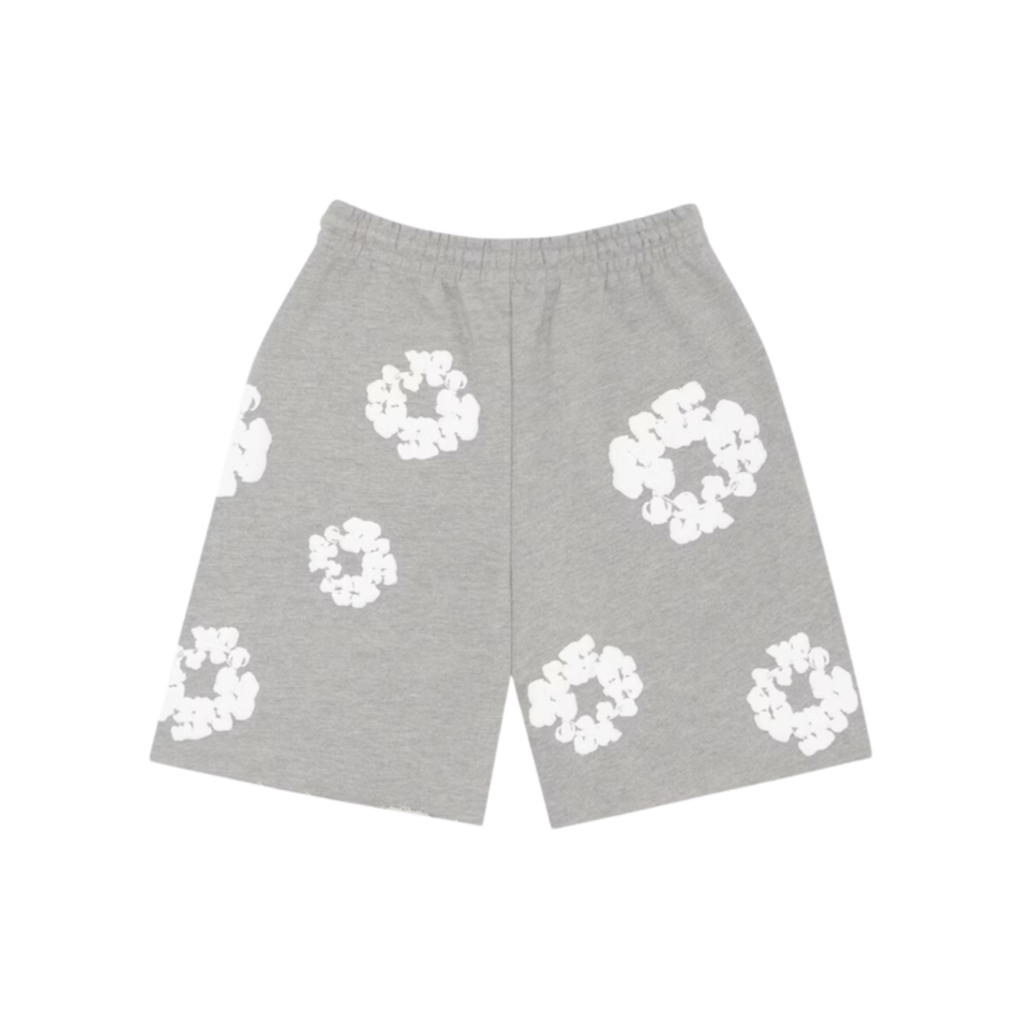 DENIM TEARS THE COTTON WREATH GREY SHORTS