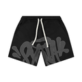 SYNAWORLD LOGO BLACK SHORTS