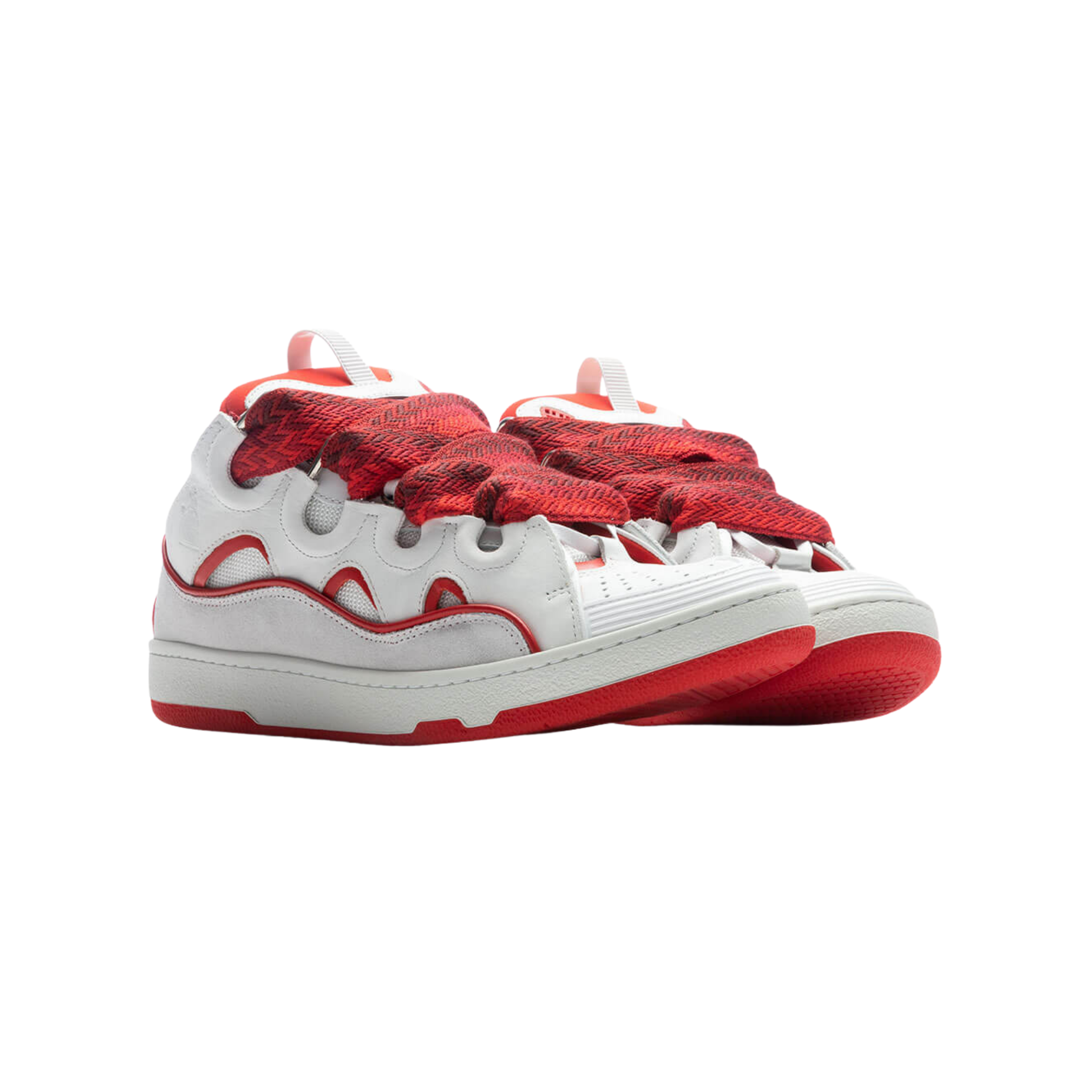 LANVIN CURB SNEAKERS RED & WHITE