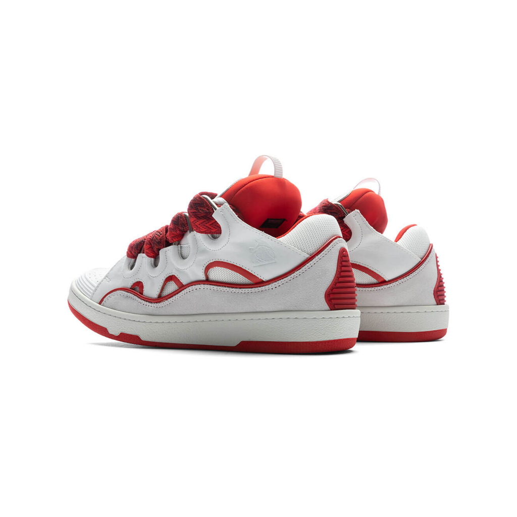 LANVIN CURB SNEAKERS RED & WHITE
